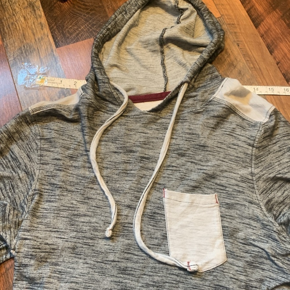 Raw yarn industries grey hooded shirt size small in box 6 - Picture 3 of 6